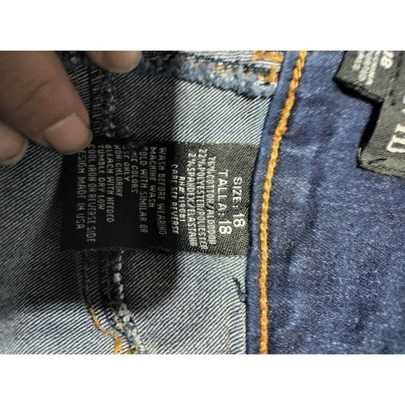 Jack David blue jean jeggings woman plus size 18 destroyed destructed - Picture 8 of 8